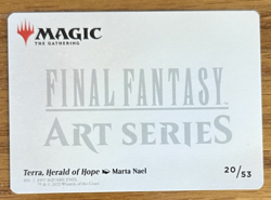 MTG Final Fantasy Art Card, Terra, Herald of Hope 20/53 Gold Signature - Image 2