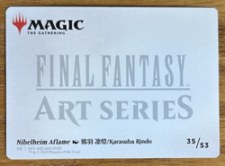 MTG Final Fantasy Art Card, Nibelheim Aflame 35/53 Gold Signature - Image 2