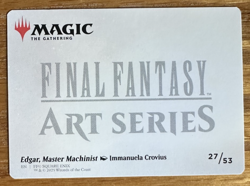 MTG Final Fantasy Art Card, Edgar, Master Machinist 27/53 - Image 2
