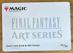 MTG Final Fantasy Art Card, Cloud's Limit Break 23/53 Gold Signature - Image 2