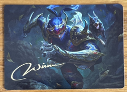 MTG Final Fantasy Art Card, Shadow, Mysterious Assassin 26/53 Gold Signature - Image 1