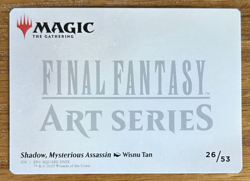 MTG Final Fantasy Art Card, Shadow, Mysterious Assassin 26/53 Gold Signature - Image 2