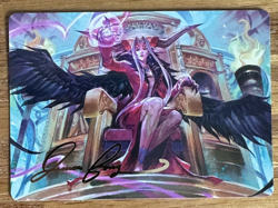 MTG Final Fantasy Art Card, Sorceress's Schemes 9/53 Gold Signature - Image 1