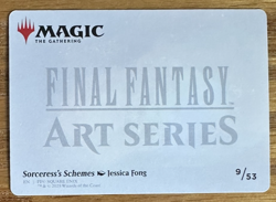 MTG Final Fantasy Art Card, Sorceress's Schemes 9/53 Gold Signature - Image 2