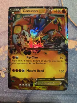 Pokemon TCG Groudon EX XY Primal Clash 85/160 Ultra Rare Holo Card - Image 1