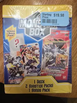Digimon Card Game Monster Box Starter Deck & 2 Booster Packs 1 Bonus Pack (CB) - Image 1