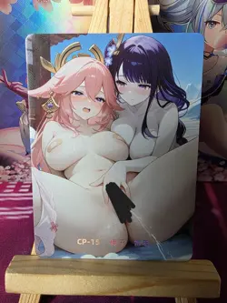 Yae Miko & Raiden | CP-15 PFOS | Sexy Waifu Card - Image 1