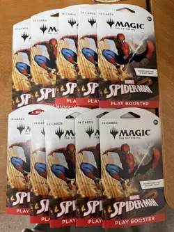 Lot of 10 Sealed Magic The Gathering Marvel’s Spider-Man Play Booster Pack MTG - Image 1