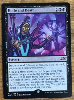 MTG Unfiniry, Knife and Death - Image 1