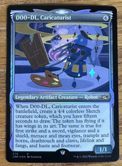 MTG Unfiniry, D00-Dl, Caricaturist - Foil Showcase - Image 1