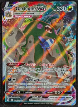 Garbodor Vmax 2021 Evolving Skies Full Art Ultra Rare Pokemon Card 101/203 (NM) - Image 1