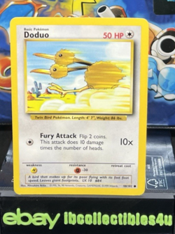 DODUO 48/102- BASE SET - VINTAGE WOTC 1999 Pokemon Card - LP F/S - Image 1