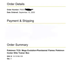 Lot Of 2 - Mega Evolution Phantasmal Flames Pokemon Center ETB PRESALE + 1 UPC - Image 3