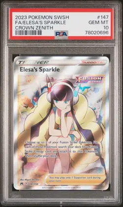 2023 Pokemon SWSH Crown Zenith #147 Full Art Elesa's Sparkle PSA 10 Gem Mint - Image 1