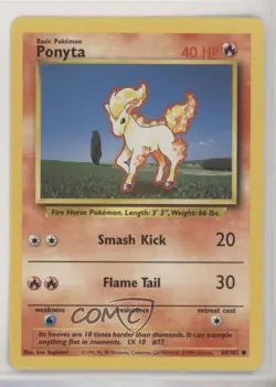 Ponyta Pokemon Base Set #60 1999 READ - Image 1