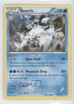 Beartic Pokemon XY Furious Fists #22 READ - Image 1