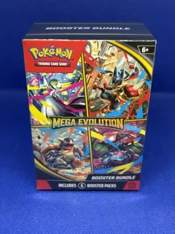 Pokemon TCG Mega Evolution Booster Bundle Sealed 6 Packs + Xernas Foil IN HAND - Image 1