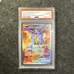 2024 Pokemon TEF EN Raging Bolt EX Special Illustration Rare #208 PSA 10 - Image 1