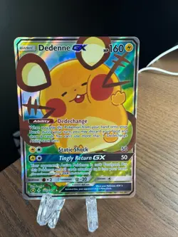 Pokemon TCG Dedenne GX Alternate Art Promo 195a/214 Near Mint - Sun & Moon4 - Image 1
