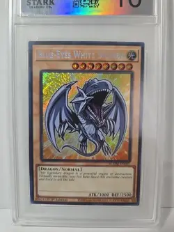 YuGiOh Blue-Eyes White Dragon 1st Edition Secret Rare BLMM-EN001 GEM MT Grade10 - Image 2