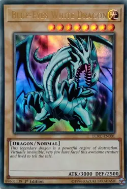 LCKC-EN001 BLUE-EYES WHITE DRAGON ULTRA RARE 1ST EDITION YuGiOh TCG CARD Variant - Image 1