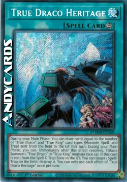 TRUE DRACO HERITAGE (Eredita Del Vero Draco) Segreta • BLMM EN168 • 1Ed • Yugioh - Image 1