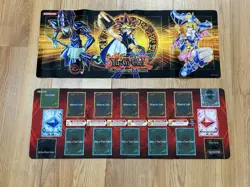 Vintage Yugioh Trading Card Game Rubber Mat Board Konami 1996 Yu-Gi-Oh Lot Of 2 - Image 1