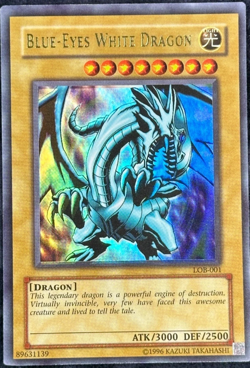 Blue-Eyes White Dragon LOB-001 Ultra Rare Unlimited YuGiOh TCG Card - Image 1