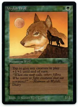 WYLULI WOLF (DARK MANA) [ARN - ARABIAN NIGHTS] - MTG VINTAGE CARD [VERY GOOD] - Image 1