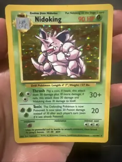 Pokemon TCG Nidoking Base Set Holo Unlimited Rare Card 11/102 MP 🔥🔥 - Image 1