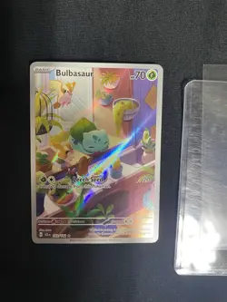 Pokemon TCG Bulbasaur Stellar Crown Holo Card 143/142SV07 - Image 1