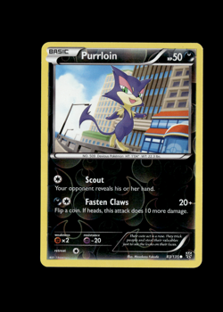 Pokemon 2012 Moderate Play Purrloin 83/135 Plasma Storm REVERSE Card - Image 1