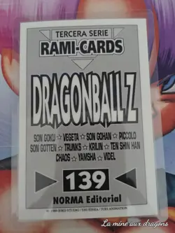 Carte Rami Tercera 139 Dragon Ball Z card set plastified Norma Family - Image 2