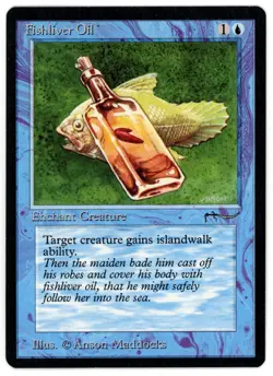 FISHLIVER OIL (LIGHT MANA) [ARN - ARABIAN NIGHTS] - MTG VINTAGE CARD [EXCELLENT] - Image 1