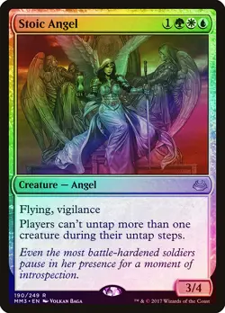 Stoic Angel FOIL Modern Masters 2017 PLD White Blue Green Rare CARD ABUGames - Image 1