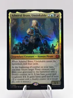 Admiral Brass, Unsinkable 0001 Foil Lost Caverns of Ixalan Commander LCC MTG NM - Image 1