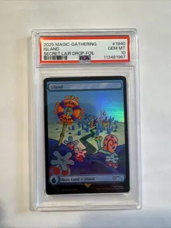 2025 MTG Magic The Gathering SpongeBob Secret Lair Island Foil #1940 PSA 10! - Image 1