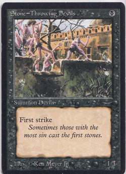 Magic The Gathering Arabian Nights |MTG| Stone-Throwing Devil Lightly Played - Image 1