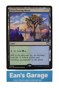MTG Overflowing Basin 0308 Land OTC Outlaws of Thunder Junction Rare - MN - Image 1