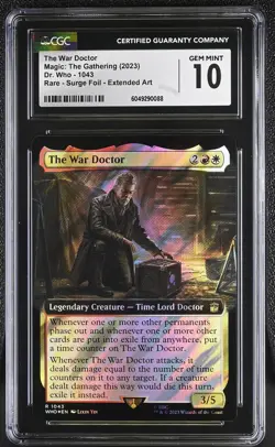 THE WAR DOCTOR Doctor Who Surge Foil Extended Art Rare CGC 10 MTG EDH - Image 1