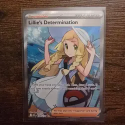 Lillie's Determination 169/132 Secret Rare Pokemon Mega Evolution Full Art NM - Image 1