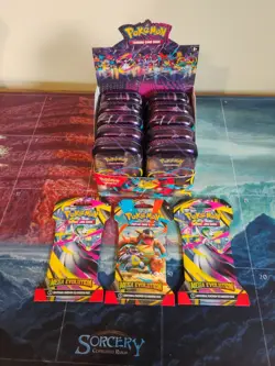 Pokemon Mega Evolution Mini Tin Display And 3 Sleeved Packs - Image 1