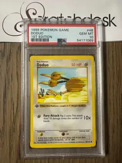 PSA 10 - Pokemon DODUO - 1st First EDITION Shadowless Base Set 48/102 GEM MINT - Image 1