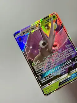 Venomoth GX 12/214 (LP) Holo Rare Sun & Moon: Unbroken Bonds 2019 - Image 3
