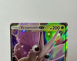 Venomoth GX 12/214 (LP) Holo Rare Sun & Moon: Unbroken Bonds 2019 - Image 4