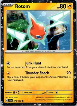 Pokemon Scarlet & Violet Rotom 070/198 Cosmos Holo Exclusive NM- - Image 1