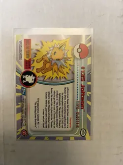 Topps Pokemon JOLTEON #135 Blue Logo Non Holo TV Animation Edition NM - Image 2