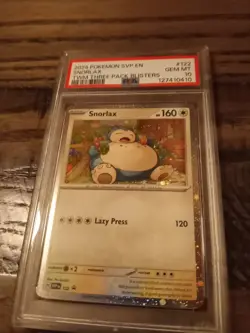 2024 Pokemon SVP EN Snorlax TWM Three Pack Blisters #122 PSA 10 Gem Mint - Image 1