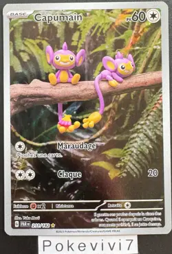 Carte Pokemon CAPUMAIN 211/182 Holo Secrete EV4 Ecarlate et Violet PAR FR NEUF - Image 1
