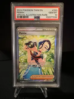 PSA 10 Pokemon Perrin 220 Twilight Masquerade Holo English Special Illustration - Image 1
